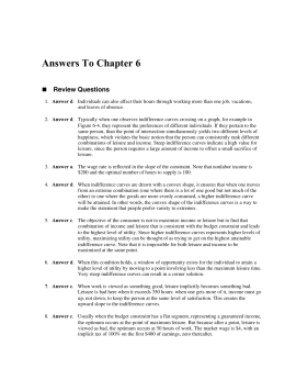 Answers To Chapter 6