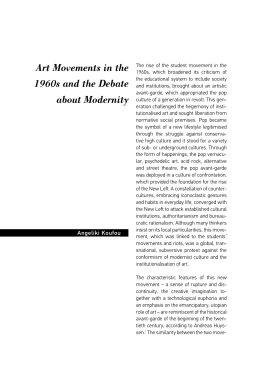 Art Movements in the 1960s and the Debate about Modernity