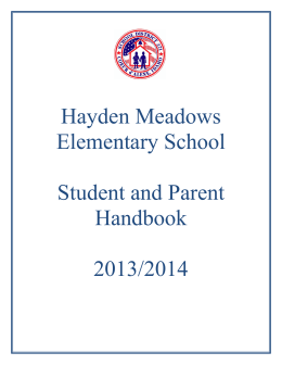 Hayden Meadows Student and Parent Handbook