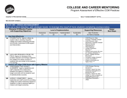 Indiana CCM Program Assessment - National Mentoring Partnership