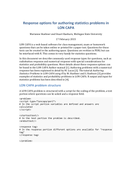 Response options for authoring statistics problems in LON CAPA