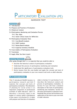 participatory evaluation (pe)