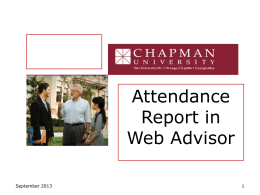 Attendance Roster via WebAdvisor