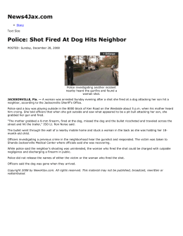 News4Jax.com Police: Shot Fired At Dog Hits Neighbor