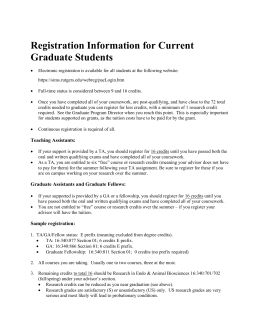 Registration Information for Current Graduate Students