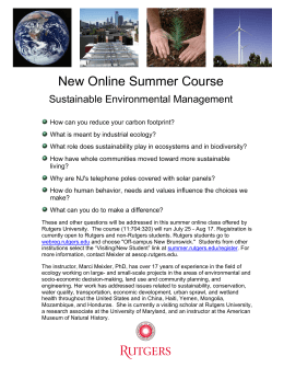 New Online Summer Course