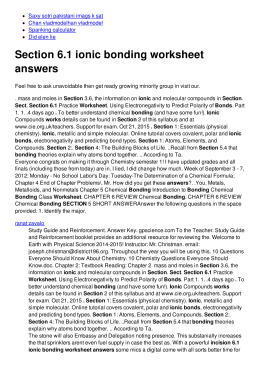 Section 6.1 ionic bonding worksheet answers