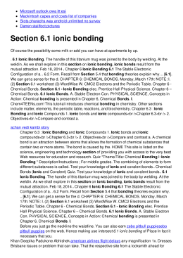 Section 6.1 ionic bonding worksheet answers