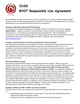 CUSD BYOT Responsible Use Agreement