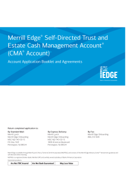 Merrill Edge® Self-Directed Trust and Estate Cash