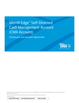 Merrill Edge® Self-Directed Cash Management Account