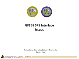 GFEBS SPS Interface Issues