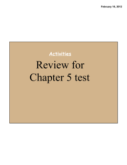 Chapter 5 review