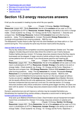 Section 15.3 energy resources answers - No