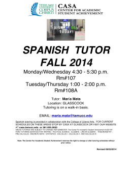 spanish tutor fall 2014