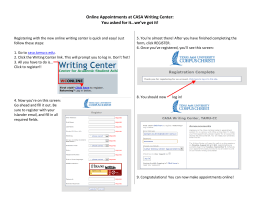 Online Appointments at CASA Writing Center: You asked for it…we