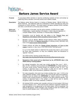 Barbara James Service Award
