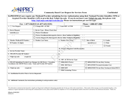 DMAS-98 KePRO Community Based Care Request for Services Form