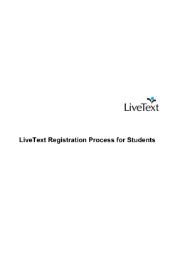 LiveText Registration Instructions
