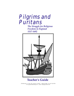 Pilgrims and Puritans - Discovery School Free Resources