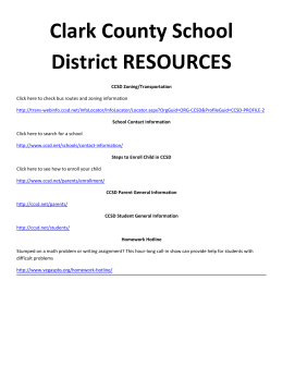 Clark County School District RESOURCES