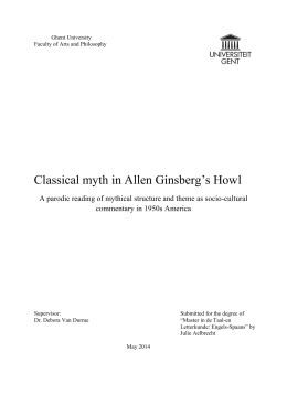 Classical myth in Allen Ginsberg`s Howl