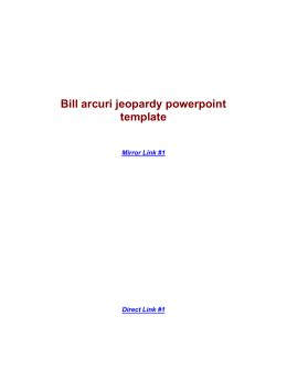 Bill arcuri jeopardy powerpoint template