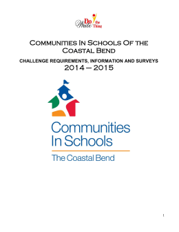 Communities In Schools Of the Coastal Bend 2014 – 2015