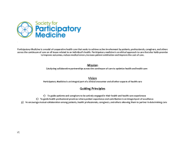 Mission Vision Guiding Principles - Society for Participatory Medicine