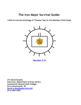 Iron Major Survival Guide V2