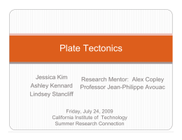 Plate Tectonics slideshow - Tectonics Observatory