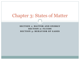 Chapter 3: States of Matter