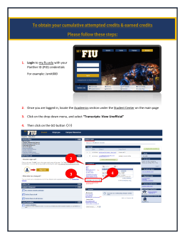 1. Login to my.fiu.edu with your Panther ID (PID) credentials For