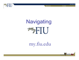 Navigating my.fiu.edu