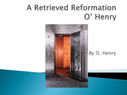Wikispaces“A Retrieved Reformation” is the story of