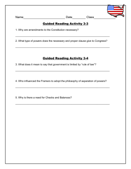 Guided Reading Activity 3-3 and 3-4