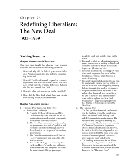 Redefining Liberalism: The New Deal