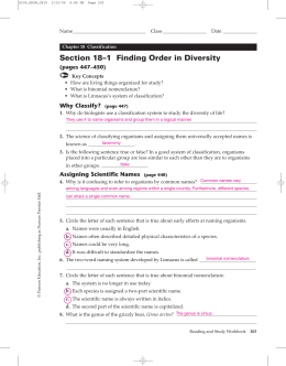 Section 18–1 Finding Order in Diversity