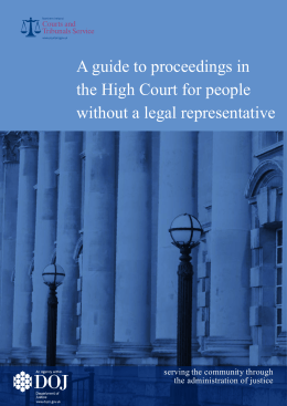 A guide to proceedings in the High Court for people without a legal