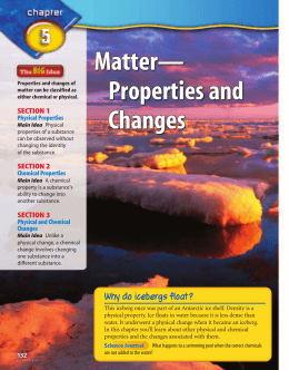Matter— Properties and Changes