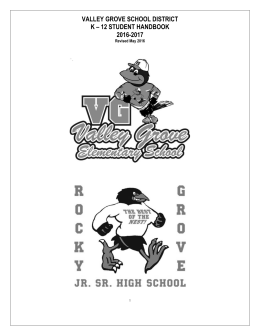 School Handbook - Rocky Grove High School
