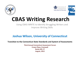 CBAS Writing Research
