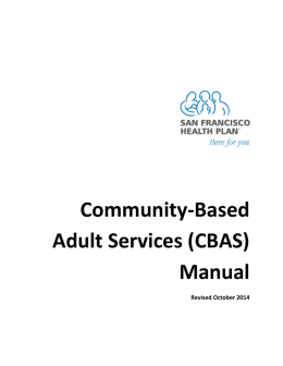 (CBAS) Manual - San Francisco Health Plan