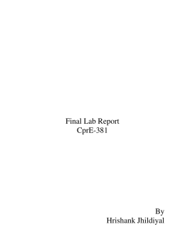 Final Lab Report CprE-381 By Hrishank Jhildiyal
