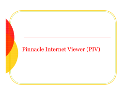 Pinnacle Internet Viewer (PIV)