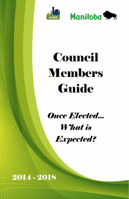 Council Members Guide - Province of Manitoba