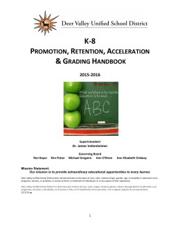 Promotion, Retention Grading Handbook