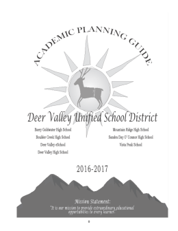 Academic Planning Guide - Deer Valley Unified School District