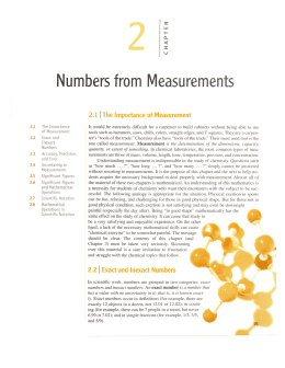 Numbers from Measurements