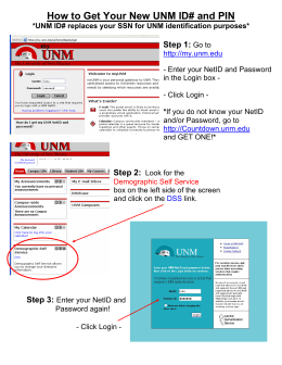 Instructions on applying for your UNM Net ID